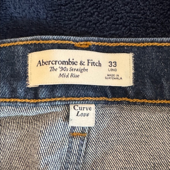 Abercrombie & Fitch Mid Rise Blue Jeans 33L - Picture 2 of 4